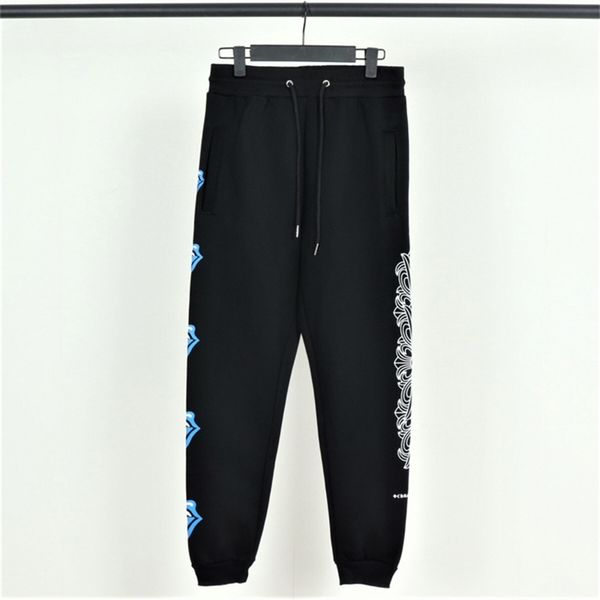 

men's pants men's korean autumn and winter ch youth slim fit blue tongue printed cashmere pants 8r7f, Black