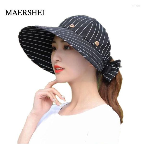 Geniş Memlu Şapkalar Kadınlar Büyük Disket Yaz Plajı Boş Top Şapka Güneş Düğmesi Anti-UV Vizörü Kadın çapında Wend22