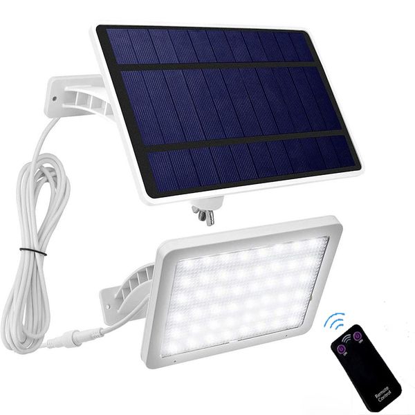 Luci solari da esterno 48 LED 1000 lumen faretto solare luminoso da parete con batteria da 5500 mAh illuminazione automatica dal tramonto all'alba per vialetto garage lampioni stradali