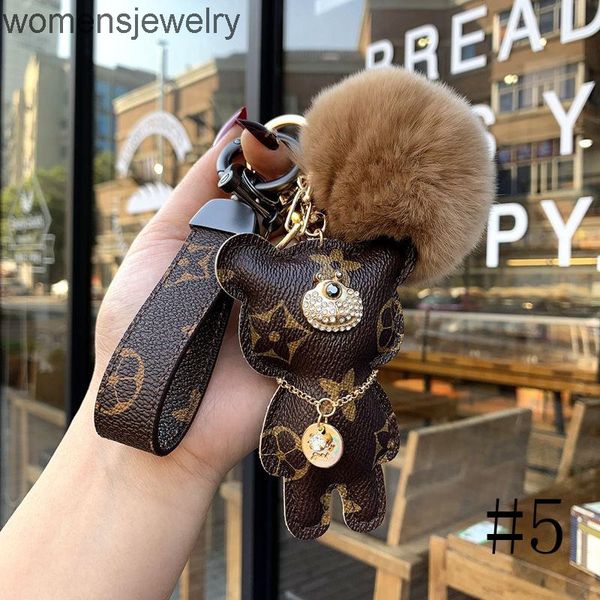 

tt2022 fashion dog keychain classic chic keyring women men luxury car pendant designer key chain trinket jewelry,, Silver