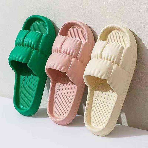 

2022 new women slippers shoes eva thick platform slippers bathroom home bathroom female footwear zapatos de mujer t220728, Black