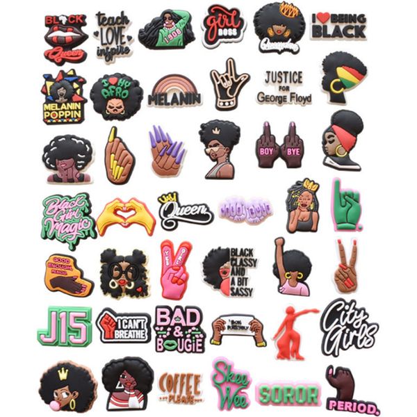 

fast delivery croc charms black cute cartoon pvc shoes charm shoe's buckles action figure fit bracelets jibz shoe accessories wristband, White;pink