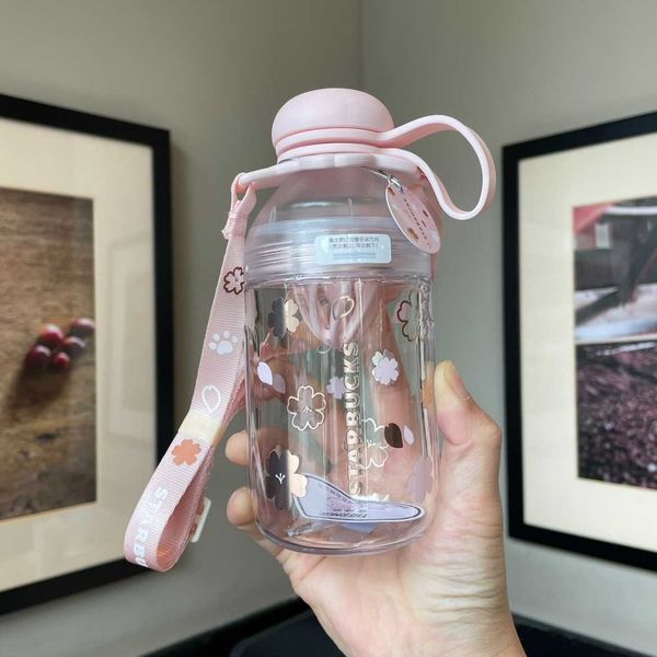 

2021 starbucks cup sakura season chef sakura juice cup accompanying water cup plastic 430ml