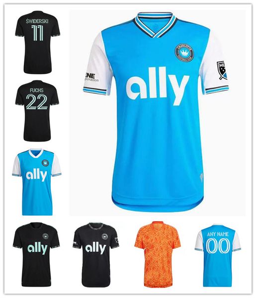 

2022 charlotte fc soccer jerseys mls 22 23 home adam armour brandt bronico football shirt uniforms kit size s-2xl training pre-match fans ve, Black;yellow