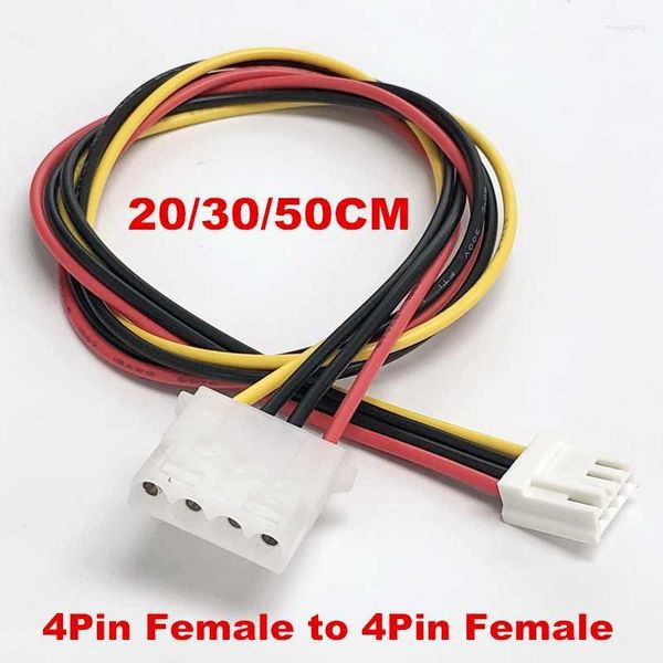 Bilgisayar Kabloları Konektörler 2/3/4pcs/Lot 18AWG 4pin Molex IDE dişi ila küçük 2,54 mm güç kaynağı kablosu disket sürücü adaptörü PC Bağlayıcısı