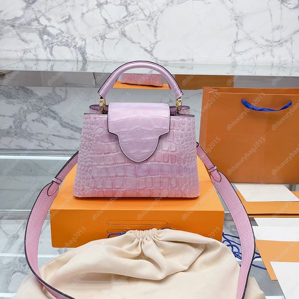 

2 colors alligator tote bag luxury designer handbags women brand shoulder bags original crossbody fashion cross body leather totes shopping