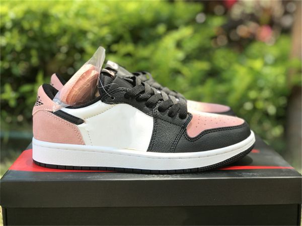 

2022 authentic 1 low og bleached outdoor coral shoes black pink men women sports sneakers with original box cz0790-061