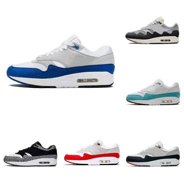 

designer 1 mens women running sports shoes 1s patta aqua noise bred black grey night maroon baroque brown cave stone trainer gold london ams