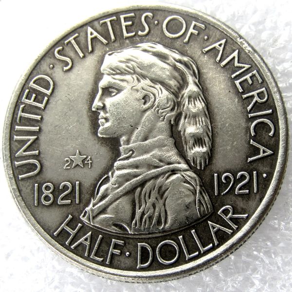 USA 1921-24 Missouri Gedenk-Halbdollar-Handarbeit, versilbert, Kopienmünze, Metallstempel, Herstellungsfabrik, Preis