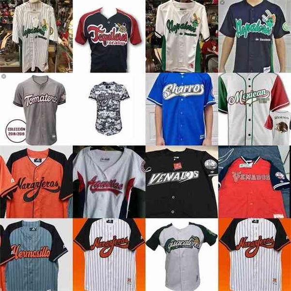 

xflsp naranjeros nopaleros de zacatecas mexicali aguilas all stitched embroidery baseball jerseys custom any name any numbe, Black