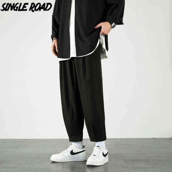 

men jeans single road mens joggers 2022 summer solid pants straight japanese streetwear trousers casual black harem for 221223