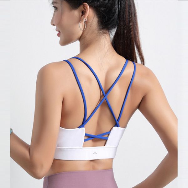 

lulu lu-wx06 bras nd fitness women's sports underwear running shockproof gathering shaping yoga back tank w177, Red;black