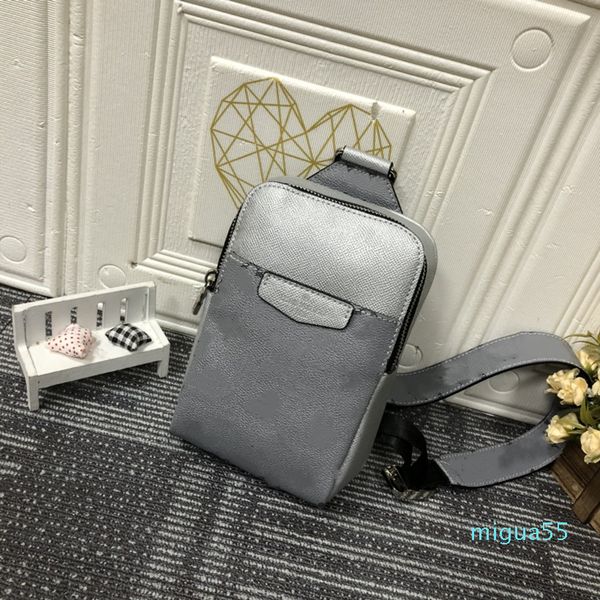 Açık Sling Çanta Crossbody Noir Kaplamalı Tuval Gerçek Deri Lüks Tasarımcı Şık Sırt Çantası Omuz Çantası