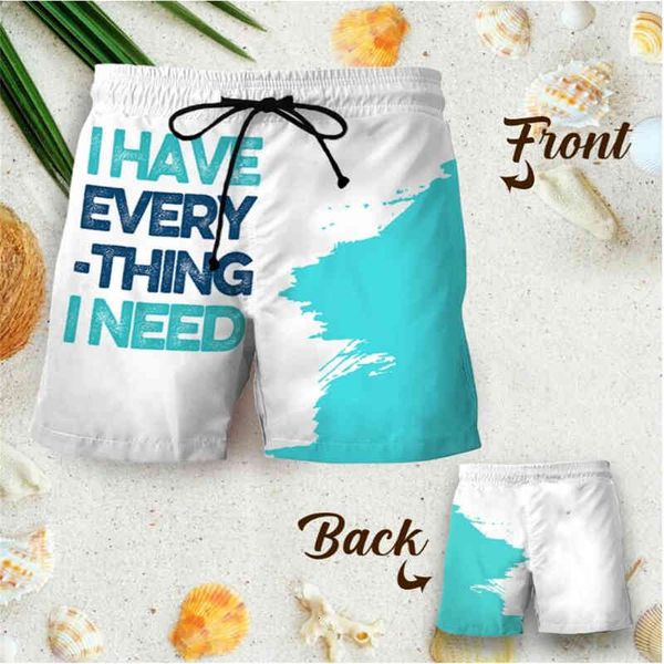 

men's shorts summer 2022 3d printed beach pants couple digital, White;black