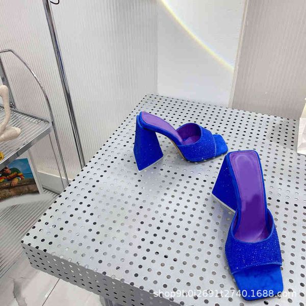 

sandals shaped heel open toe slippers spring and summer fashion temperament versatile high-heeled sandals women's shoes m8my, Black