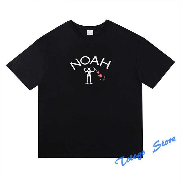 

devil pattern letter printing men woman fashion casual couple streetwear oversized o-neck black washed noah t-shirts simple, White;black