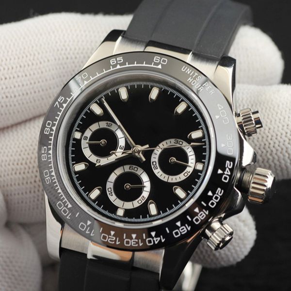 

men watches automatic mechanical movement watch 40mm fashion business rubber wristwatch montre de luxe, Slivery;brown