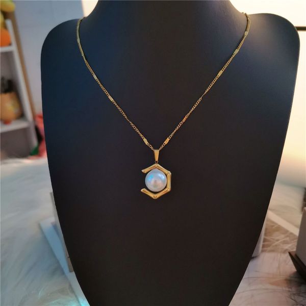 

leisure business necklace retro choker ladies letter double chain pendant chains party wedding couple chokers gift, Golden;silver