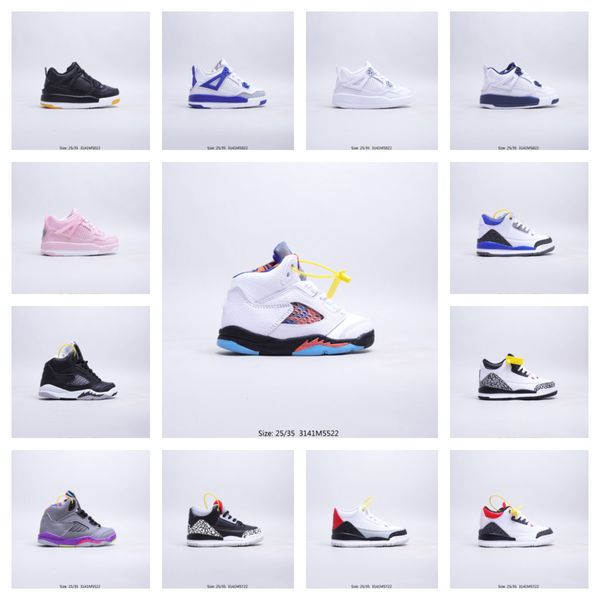 

2022 youth kids running shoes toddler designer jumpman 3 4s 5 basketball shoe jordam 3s 5s childrens sneaker girls boys baby white black spo