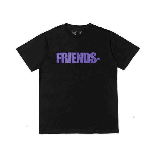 

brand t shirt fashion vlones short sleeve co ed miami guerrilla store limited friends purple big v loose men', White;black