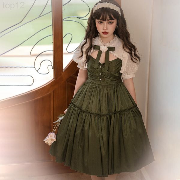 

designer designerdesign pastoral and poetic op dress everyday lovely lolita sweet skirt 6503 2022, Black;gray