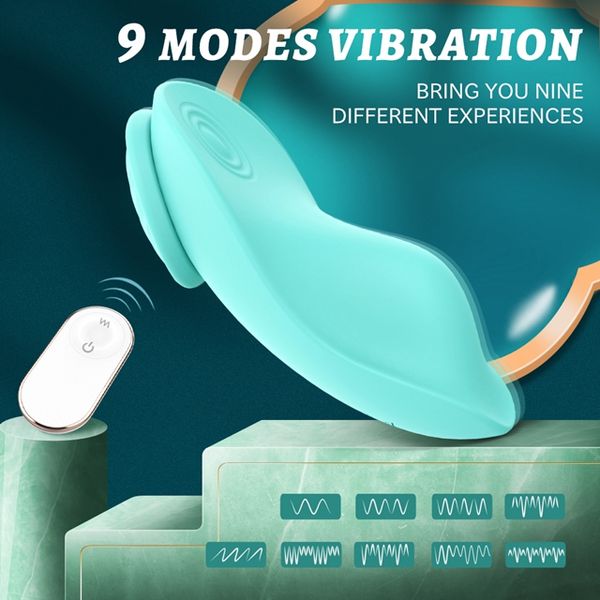 Vibratore per mutandine indossabile Mutandine telecomandate senza fili Uova vibranti 9 Modello di vibrazione Giocattoli sessuali clitoridei invisibili per le donne