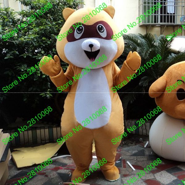 

mascot doll costume make eva material helmet small raccoon mascot costumes cartoon apparel birthday party masquerade 893, Red;yellow