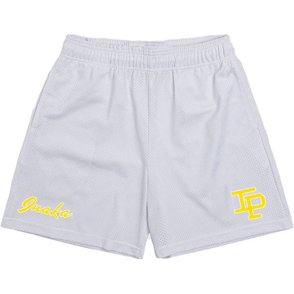 

men's inaka power loose shorts fashion mesh breathable casual bottoms gym classic men eric emmanuel basic sports pants women ee beach s, White;black