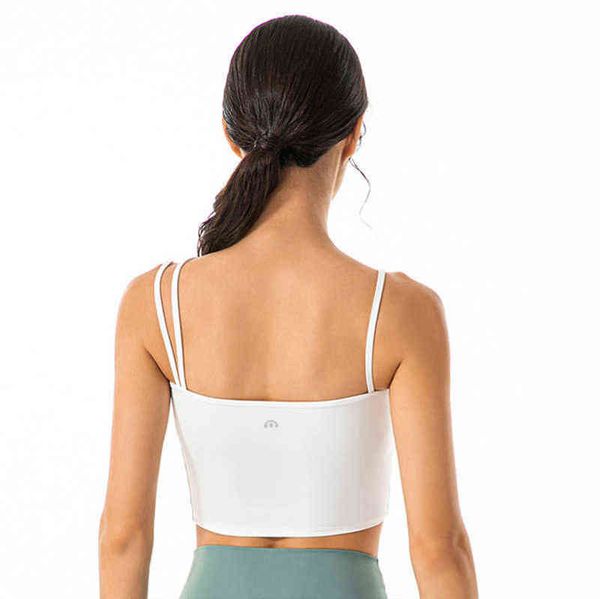 

lulu lu-ds187 bras brand bra female beautiful back asymmetric diagonal shoulder strap underwear shockproof gathered yoga vest sgd9, Red;black