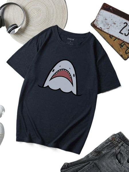 

men cartoon graphic tee g9uu#, White;black