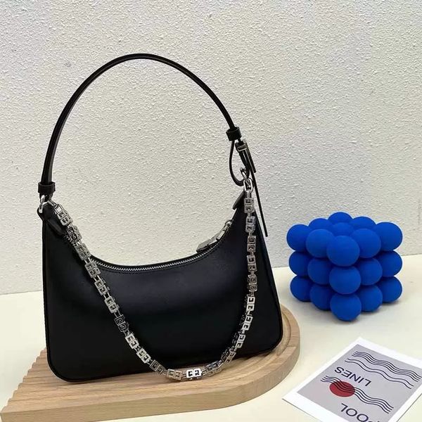 

shoulder bags cowhide material designer bag chain underarm bag retro alphabet wallet fashion handbag 25x7x12 cm, Black;red