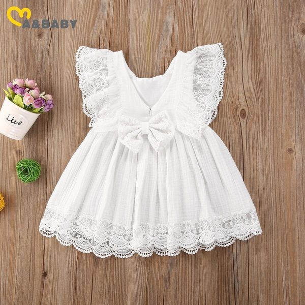 

6m-5y toddler kid child baby girls white dress summer ruffles lace bow princess dresses costumes clothes, Red;yellow