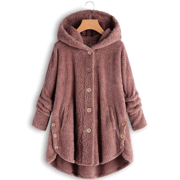 

women's fur coats wool&blends 2022 autumn winter coat women warm teddy bear wool jacket female plush plus size m-4xl, Black