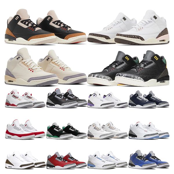 

men basketball shoes 3 neapolitan muslin desert elephant men trainer 3s mocha cardinal red athletic mens trainers fashion