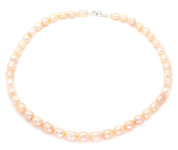 

the latest glamour fashion pearl jewelry natural freshwater pearl necklace irregular beaded, Silver