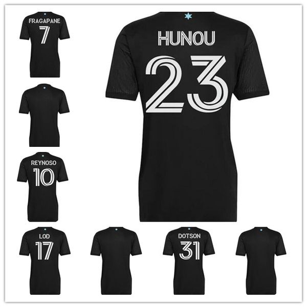 

2022 2023 minnesota united fc mls soccer jersey fragapane reynoso lod 22 23 home black night men football shirt uniform trapp hunou dotson g, Black;yellow