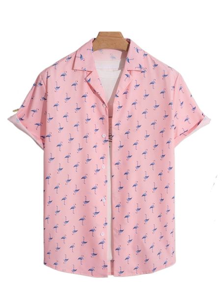 

men allover flamingo print shirt without tee p6qj#, White;black