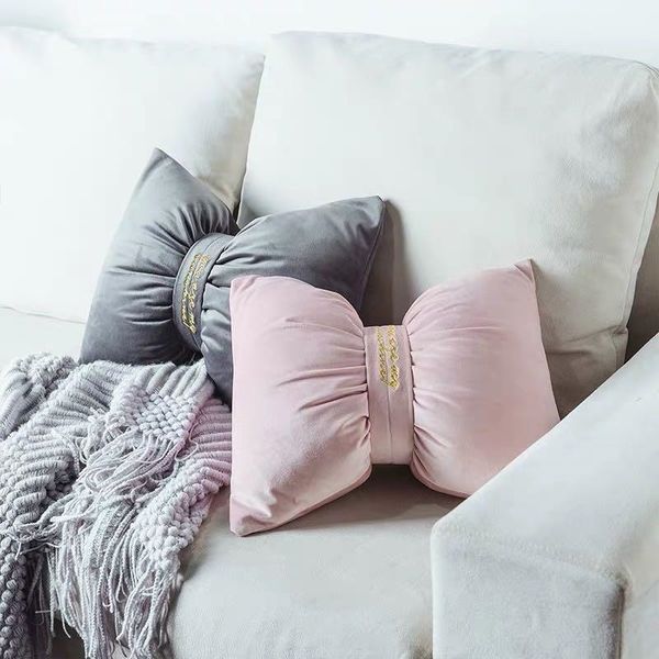 Подушка / декоративная подушка Nordic декоративные лук подушки подушки подушки гостиной кроватью диван подушка декор сплошной цветовой диван W220412