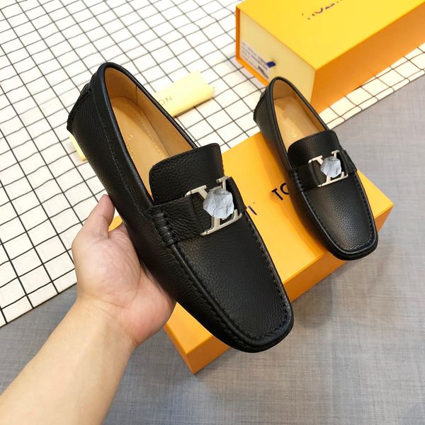 

genuine leather men shoes luxury brand 2022 casual slip on designer formal loafers men moccasins italian black male driving shoe