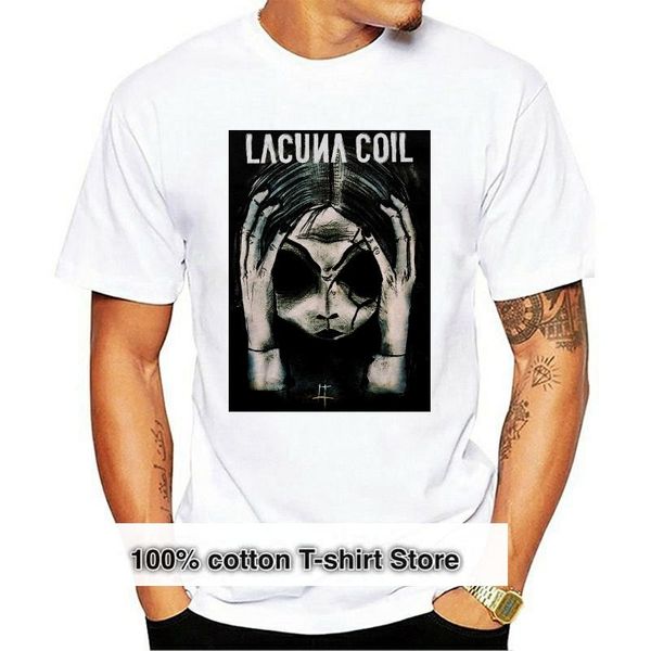 Мужские футболки Lacuna Coil-Голова футболка S-M-L-XL-2XL MerchDirect Merchandise Fashion Classic Tee Shirtmen's