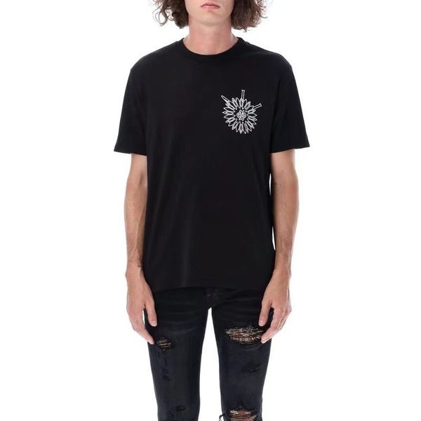 

men's t-shirts summer new design flower letter print short sleeve t shirt men womens designer t-shirt white black t shirts s-xxl