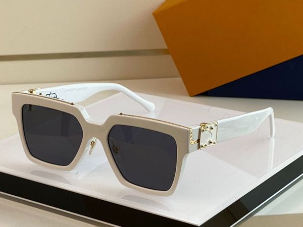

men sunglasses luxury fashion designer womens mens eyeglasses frame vintage metal sun glasses with box, White;black