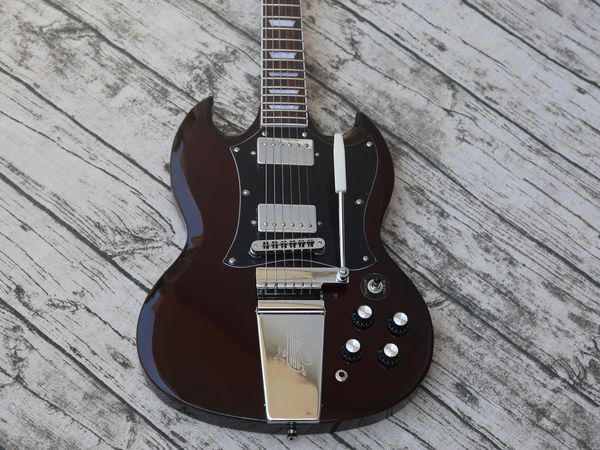 

custom quality jimmy page electric guitar, little devil, viabrato