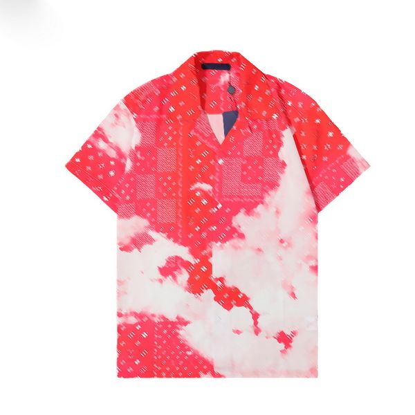 

mens designer shirts men's tiger letter v silk bowling shirt casual men slim fit short sleeve dress, White;black