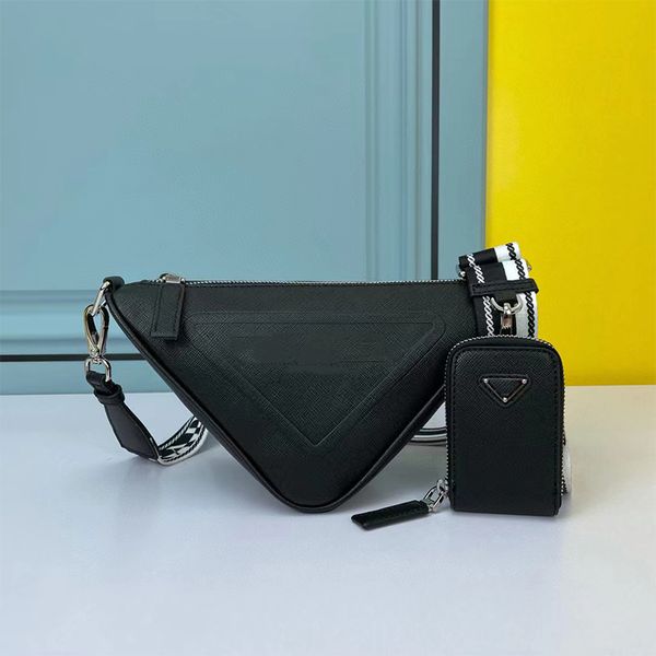 

7a fashion triangle bag woman men designer bags lady crossbody tote hobo shoulder purses handbags mini wallet purse two piece set