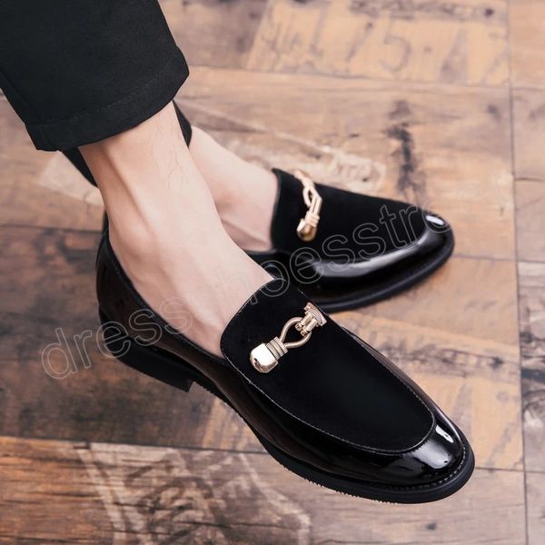 Männer Kleid Schuhe Loafers Samt Leder Elegante männer Slip auf Anzug Schuhe Männlich Handgemachte Mode Formale Business Party Schuhe schwarz