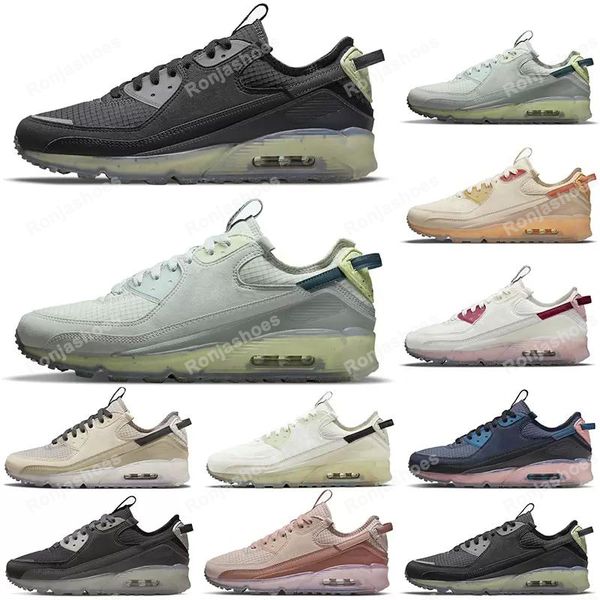

2022 terrascape mens running shoes sail anthracite dark teal green obsidian men womens trainers outdoor sports sneakers, Black