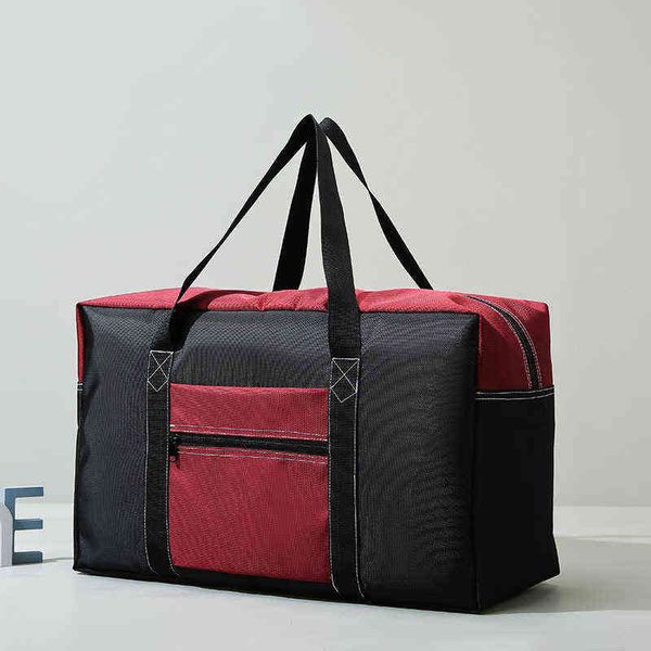 

large capacity contrast color traveling luggage bag oxford cloth short distance travel bag storage luggage 220623
