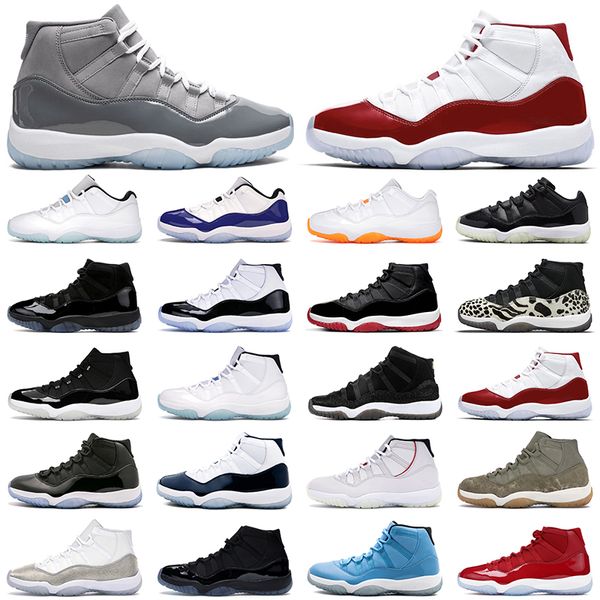 

jumpman 11 11s men basketball shoes 25th anniversary cool grey cherry bred concord pure violet women mens trainers outdoor sports sneakers