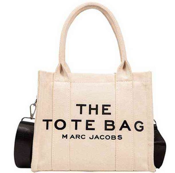 

luxury canvas bag shopping marc jocobs womens totes bags designers shoulder crossbody big letter patchwork knitting hand